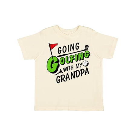 

Inktastic Going Golfing with My Grandpa- Kids Golf Gift Toddler Boy or Toddler Girl T-Shirt