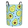 thumbnail image 2 of Balery Avocado and Hearts Round Laundry Basket with Handles Waterproof Freestanding Laundry Hamper for Clothes Toys in the Dorm and Family-Small, 2 of 8