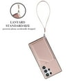 thumbnail image 3 of Elehold Lanyard Wallet Case for Samsung  S22 Ultra 6.8 inch Max Premium vegan leather with Wrist Strap,Shockproof Magnetic Buckle Flip Kickstand Credit Card Slots Anti-Scratch Protective Case,Rosegold, 3 of 6