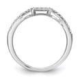 thumbnail image 2 of 14K White Gold Ring Band Wedding Diamond Round , Size 5, 2 of 7