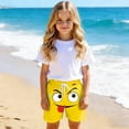 thumbnail image 5 of Boys Swim Trunks Funny Face Summer Beach Vacation Board Shorts Kids Quick Dry Bathing Suits With Pockets Yellow 13 Y-14 Y, 5 of 7