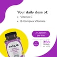 thumbnail image 3 of Twinlab Stress B-Complex Caps - High Potency Vitamin B Complex Capsules with Vitamin C 1000mg - Long-Lasting Energy for Immune Support, Stress Relief and Nerve Support, 250 capsules, 1-pack, 3 of 6