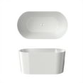 thumbnail image 4 of TrumanPick 55" Acrylic Freestanding Bathtub, Contemporary Soaking tub, Glossy White Stand Alone Tub, Oval Bathtub With Pop Up Chrome Drain , cUPC Certified, 4 of 9