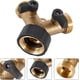 thumbnail image 3 of Grifo doble para lavadora, divisor de grifo de manguera de jardín en Y de 2 vías para mangueras de suministro de 3/4", grifo doble de latón resistente para exteriores, 3 of 5