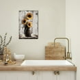 thumbnail image 5 of Rustic Sunflower Canvas Wall Art: Vintage Flower Picture Print Farmhouse Wall Decor - Floral Pot Decorative Poster Framed Artwork Decoration for Bedroom Home Office Ready to Hang 10" x 15", 5 of 6