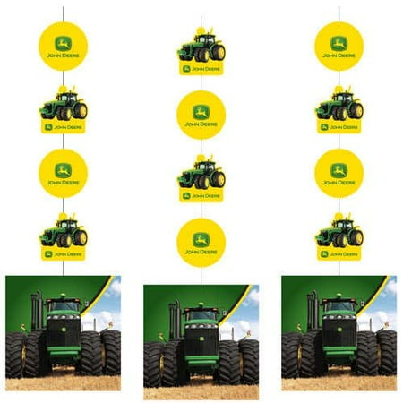 John Deere Tractor Hanging Decorations W Cutouts 3ct Walmart Com