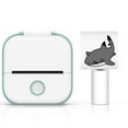 thumbnail image 1 of Mini Printer Sticker Printer Portable Thermal Printer Inkless Sticker Maker Machine Bluetooth Printer Phone Printer,1 x Mini Printer 1 x thermall paper 1 x USB cable,Green, 1 of 6