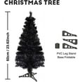 thumbnail image 3 of Sapin de Noël, Pin pour Décoration de Festival, 2 Pieds, Noir, 3 of 14