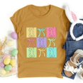 thumbnail image 4 of Plebaso T-Shirts de Pâques pour Femmes Manches Courtes Imprimés Graphiques Hauts Été Décontractés Amples, 4 of 6