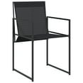 thumbnail image 2 of vidaXL 11 Piece Garden Dining Set Black Textilene, 2 of 5