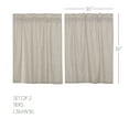 thumbnail image 2 of VHC Brands Hatteras Seersucker Ticking Striped Cotton Americana Kitchen Curtains Rod Pocket Hanging Loops 36x36 Tier Pair, Denim Blue, 2 of 8