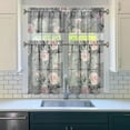thumbnail image 3 of Kitchen Curtains and Valance Set 36 Inch Tier Pioneer Colorful Floral 3 Pieces Set Dining Room Small Curtain Drapes Cafe Curtains Valance for Home Decor Rod Pocket, 3 of 6