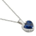 thumbnail image 3 of Arista 1.00 ct Created Blue Sapphire Gemstone Fashion Jewelry Pendant & Earring Set (2-Piece) in Brass, 18", 3 of 9