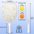 thumbnail image 4 of Pickleball Paddles Set Of 2, Fiberglass Surface, Spring Floral Print, 4 Balls & Bag, 4 of 5
