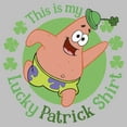 thumbnail image 2 of Women's SpongeBob SquarePants St. Patrick's Day This is my Lucky Patrick Shirt  Graphic Tee Athletic Heather 2X Large, 2 of 4