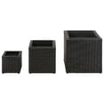 thumbnail image 2 of vidaXL 3x Garden Raised Beds Poly Rattan Patio Flower Boxes Pots Multi Colors, 2 of 9