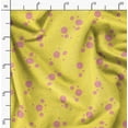 thumbnail image 2 of Soimoi Japan Crepe Satin Yellow Fabric - By the Yard - 54 Inch Wide - Polka Dots Print Fabric - Inspired Elegance for Apparel and Decor Printed Fabric, 2 of 6