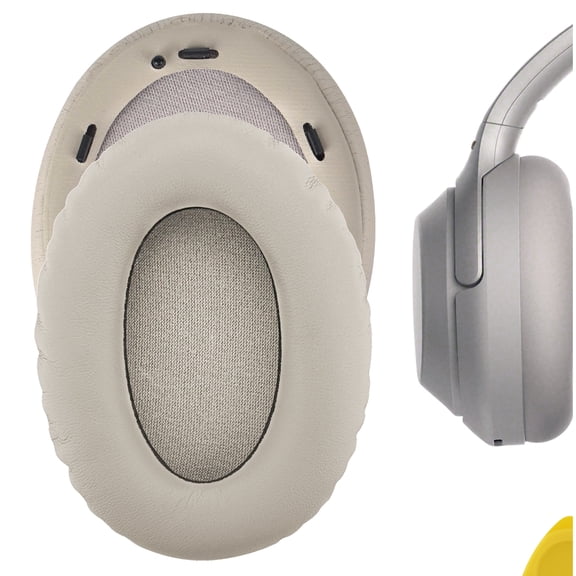 Geekria QuickFit Replacement Ear Pads Compatible with Sony WH-1000XM3 Headphones, Repair Parts (Silver)