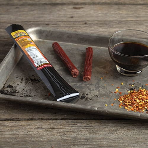 Lucky Beef Jerky Sweet & Spicy Beef Sticks, High Protein Snacks, 12 Pack, 1.25 oz
