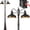 Black with Outlet, variant on VIANIS Outdoor Post Light with Outlet 2-Head, Waterproof Ooutdoor Light Post Lamp, Anti-Rust Black Dusk to Dawn Light Posts for Outside for Garden, House, Doorway, Weather Resistant, Farmhouse Style