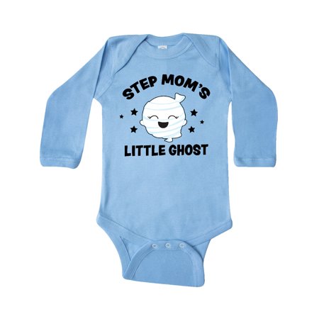 

Inktastic Cute Step Mom s Little Ghost with Stars Gift Baby Girl Long Sleeve Bodysuit