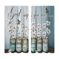 thumbnail image 2 of Mason Jar Daisy Butterfly God Quote Kitchen Curtain,Short Panel Window Valance for Sink,Breakfast Nook,Home Decor, 2 of 5