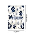 thumbnail image 4 of Amhnf Welcome Paw Prints Snowflakes Plaid Garden Flag For Home Outdoor Garden Yard Decor 12x18 inch, 4 of 5