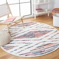 thumbnail image 2 of SAFAVIEH Montauk Earleen Diamond Area Rug, Ivory/Black, 6' x 6' Round, 2 of 8