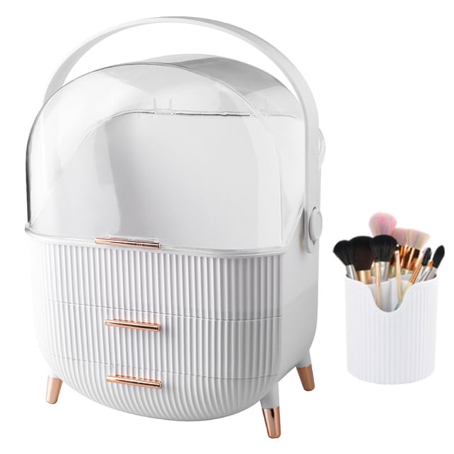 Makeup Organizer Large Capacity Cosmetic Storage Makeup Case with Drawer Lid