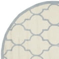 thumbnail image 4 of SAFAVIEH Cambridge Kevin Geometric Wool Area Rug, Ivory/Light Blue, 6' x 6' Round, 4 of 6