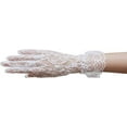 thumbnail image 1 of Nvzi Guantes de encaje con volantes hasta la muñeca con diseño de flores, 1 of 5