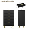thumbnail image 2 of Huloretions Fluted Dresser for Bedroom with Drawers,Modern Chest of Drawers with Metal Handle,Wooden Dresser,Wood Closet Clothes Storage Organizer for Living Room,Hallway, 2 of 5