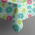 thumbnail image 5 of Pioneer Flower Floral Print Pattern Square Tablecloth, Waterproof Wipeable Spillproof Washable Table Cover for Home Kitchen Party Decor, 52"x52", 5 of 6