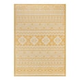 thumbnail image 2 of World Rug Gallery Distressed Geometric Bohemian Textured Flat Weave Indoor/Outdoor Area Rug - YELLOW 7'10"X10', 2 of 9