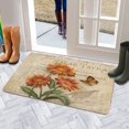 thumbnail image 5 of Retro Door Mat, 17 X 30 Inch Butterfly Sunflower Welcome Doormat Decorative Home Floor Mat, Non Slip Rubber Back and Strong Water Absorption for Outdoor Indoor Entrance Decor, 5 of 6