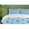 thumbnail image 4 of Ambesonne Winter Duvet Cover Sets, Ice Skate Winter Holiday, 2-King, Grey Deep Sky Blue, 4 of 7
