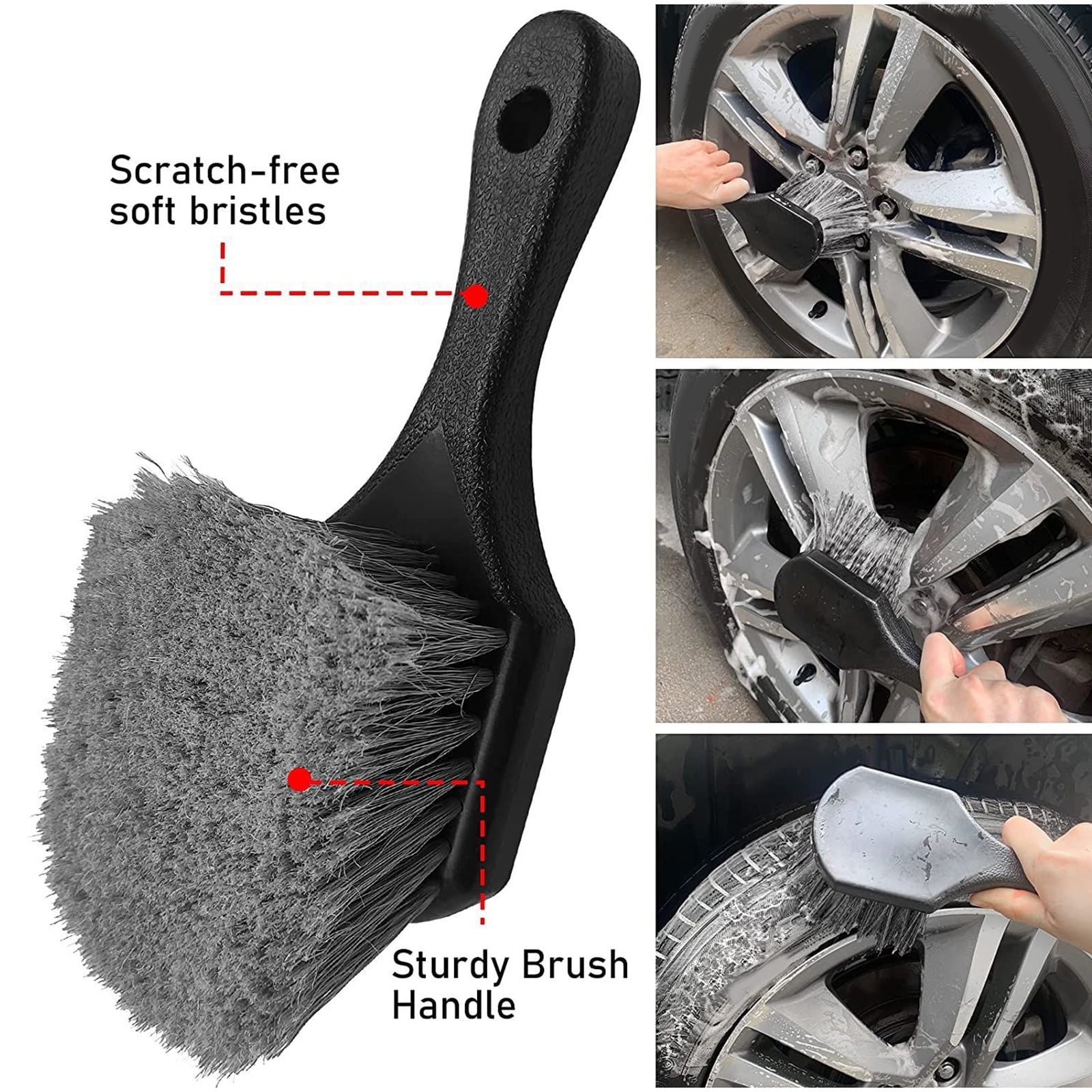 20Pcs Car Detailing Brushes Cleaning Brush Set Cleaning Wheels Tire Interior Exterior Leather Car Cleaning Kit