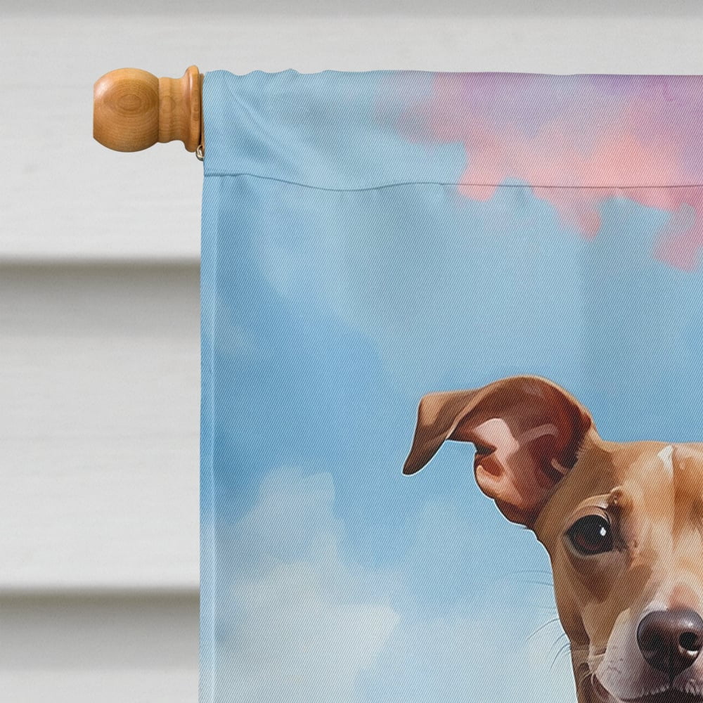 Italian Greyhound Two Hearts House Flag 28 in x 40 in