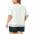 thumbnail image 3 of Agnes Orinda Plus Size Sequin Tops for Women Sparkly V Neck Short Sleeve Party Tops Blouses, 3 of 5