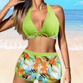 thumbnail image 2 of VJATTWR Bathing Suits Women Tankini My Items Two Piece Swimsuit Leaf Print Bikini, 2 of 9
