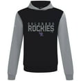 thumbnail image 2 of Men's Levelwear Black Colorado Rockies Throwback Carve Ultimate Hoodie, 2 of 3