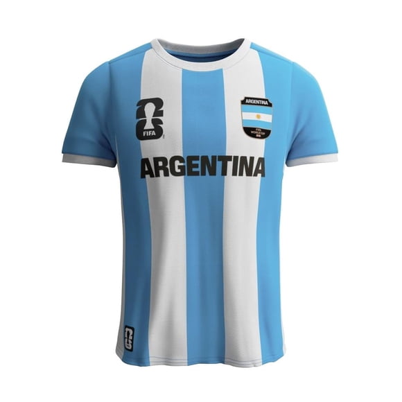 Playera FIFA Argentina para Niña, Manga corta color Azul Talla 4