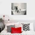 thumbnail image 5 of Orinice Funny Bathroom Decor Wall Art Cute Black and White Animals in Bathtub Rustic Farmhouse Home Wall Decor Giraffe Penguin Elephant Pictures Prints for Living Room Kids Bathroom, 20x16in, 5 of 6