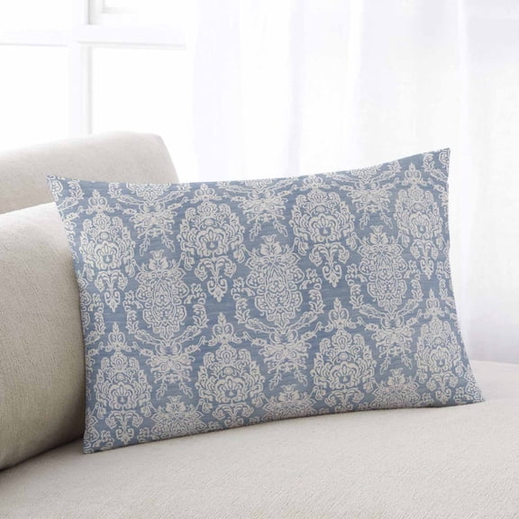 Blue Boho Standard Size Pillow Cover,Pillowcase Protectors with Zipper,Breathable Decorative Throw Pillow Case Cover,Vintage Mexican Ethnic Floral Southwestern Pillow Shams for Couch Sofa 20x26Inch