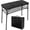 Black, variant on Folding Camping Table with Storage Net,3ft Portable Aluminum Folding Table with 3 Adjustable Height Max 27.3 Inch for Outdoor Backyard BBQ Picnic Cooking Tents Beach Indoor Bedroom（Black）