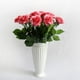 thumbnail image 5 of Flores Artificiales De La Margarita De Rose Del Látex Del Real De 20 Cabezas Para Casarse Rosa, 5 of 9