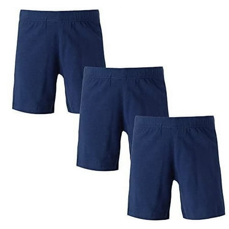 MY WAY Toddlers & Girls Bike Shorts Cotton & Spandex - Biker Shorts for Under Dresses Cartwheel & Dance - 3 PK Navy 8
