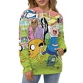 thumbnail image 5 of Adventure Time Jake The Dog Mens Womens Novelty Hoodie 3D Print Pullover Hooded Long Sleeve Sweatshirts Tops Blouse with Pocket, 5 of 8
