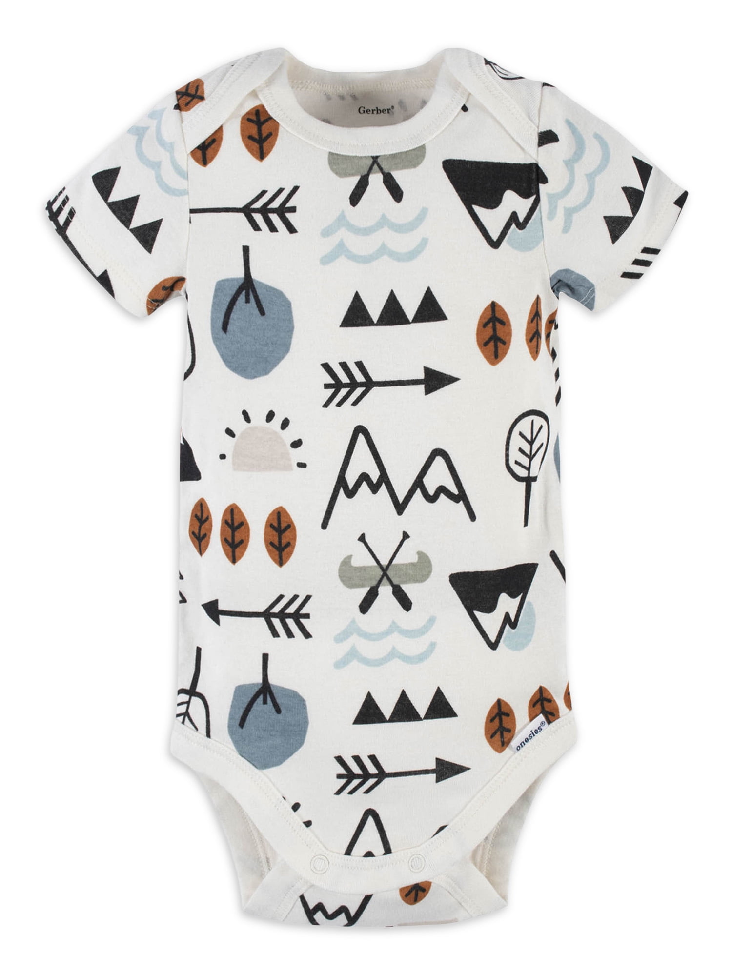 Modern Moments by Gerber Baby Boy Short Sleeve Onesies® Bodysuit, Newborn - 12 Months