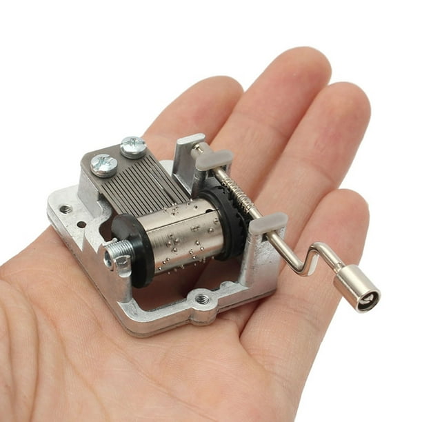 18 tones Music Box Mini Hand Cranking Metal Mechanical Musical